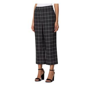 TAHARI Womens Black Plaid Wear To Work Pants Petites 2P
